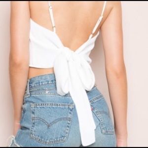 Brandy Melville red tie-back tank top